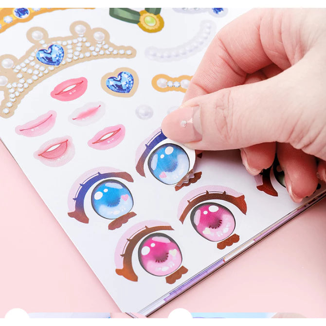 4 SET | Princess Dressup Stickers Beautiful Princess Change Costume Stickers