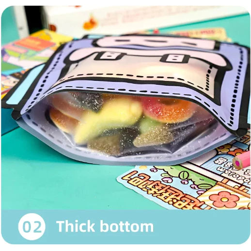 Window Plastic Self-sealing Candy Bags, Candy Bags for Birthday Party Loot Bag