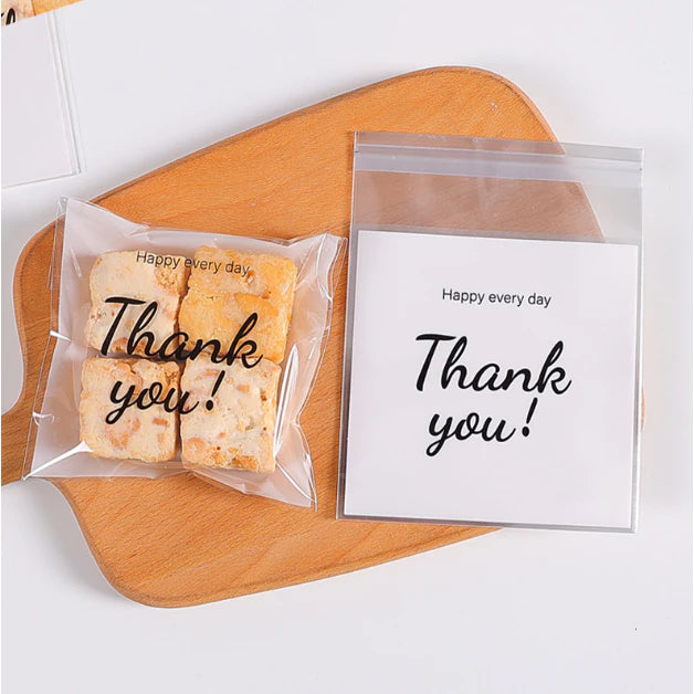 100 PCS Biscuit Cookies and Candies Food Packaging Plastic Bags