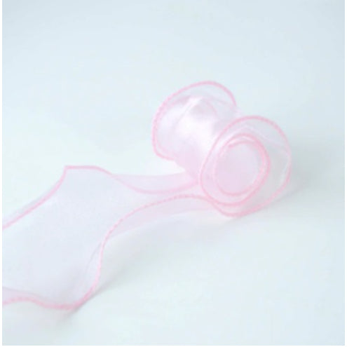 9m Wave Silk Korean Style Gold Edge Organza Ribbon Gift Wrapping Decoration Lace Ribbon