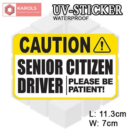 1pc Babala/Reminder WEATHERPROOF Permanent UV Sticker Embossed Printed Logo