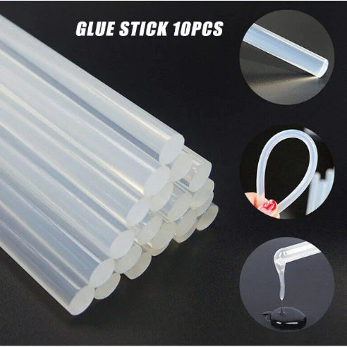 10pcs 7mm Transparent Hot Melt Gun Glue Sticks for Heat Pistol Gun Adhesive