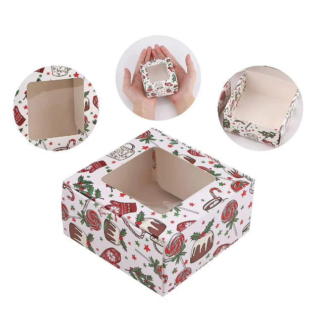 10pcs christmas paper box with window, Paper Box Mailer Box Carton box for gifts box