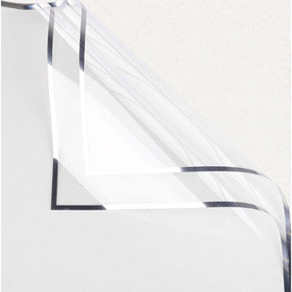 20pcs Silver Edge Waterproof Floral Wrapping Paper Sheets Frosted Bouquet Packaging Paper