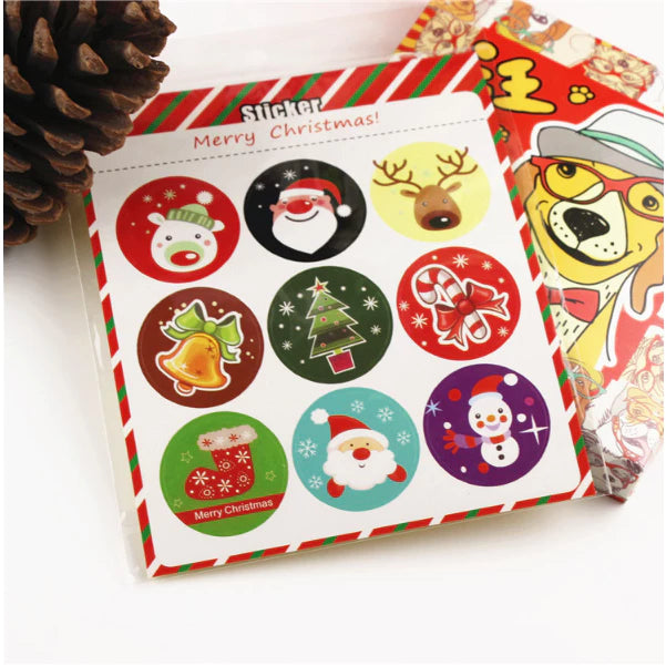 (10sheets/90pcs) Christmas Santa Label Sticker Gift Package Stickers for Candy Box