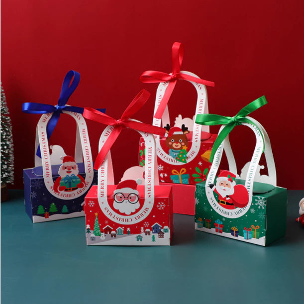 1pc Christmas Handheld Packaging Box Party & Event Gift Cookies Candy Gift Box
