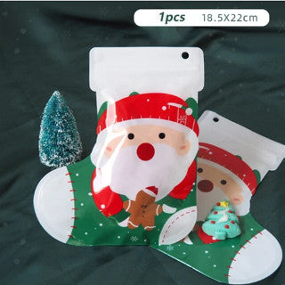 1pc Christmas Ziplock Plastic Gift Bags Candy party Packaging Bags