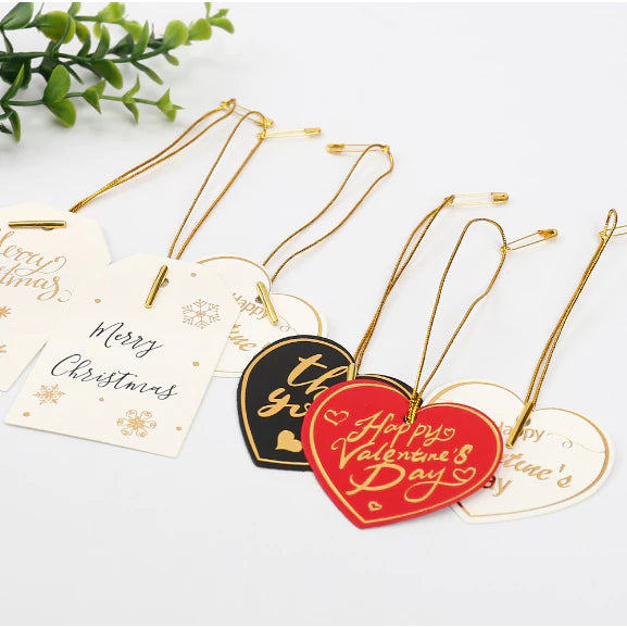 100Pcs Gold Pins Bulb Gourd Shape Metal Clips Tag Pins