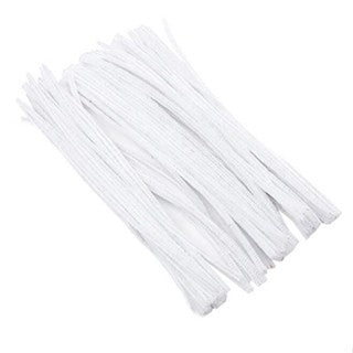 | 100PCS 8mm Fuzzy Wire Colored Chenille Wires Fluffy Sticks Stems Twist Tie for Kids