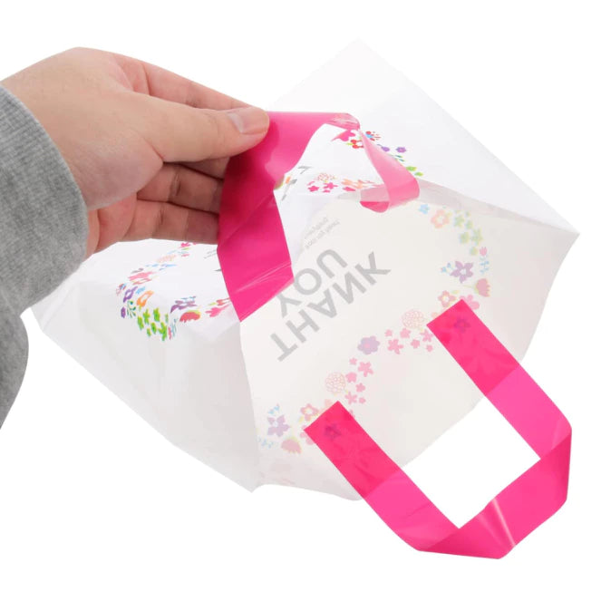1pc Thank You Printed High Quality Plastic Bag Handle and Packaging Souvenirs