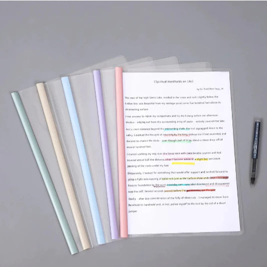 10pcs Sliding Folder Folder a4 Thickening Transparent For Paper Document File Organizer