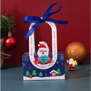 1pc Christmas Handheld Packaging Box Party & Event Gift Cookies Candy Gift Box