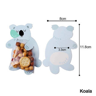10Pcs Cute Animal Cookies Packaging Snack Candy Bags