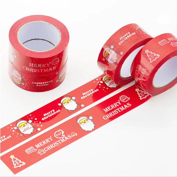 1pc Christmas Red Sealing Adhesive Tape Packaging Gift Wrapping Tape
