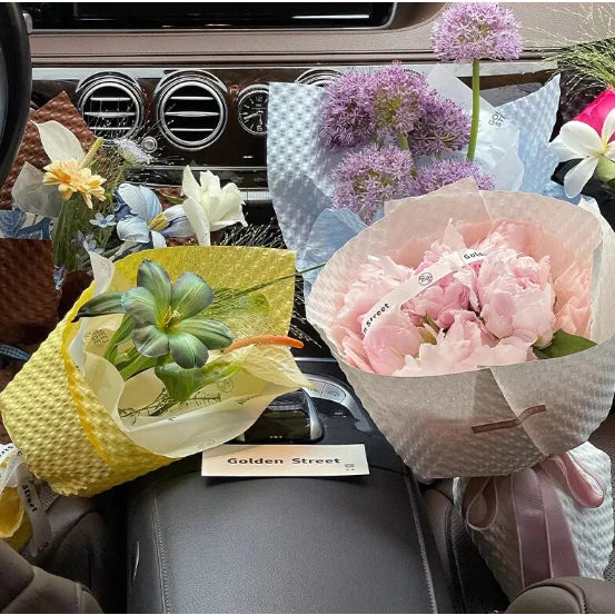 10pcs (50x50) 3D Embossed Bouquet Wrapper Paper flower wrapping paper