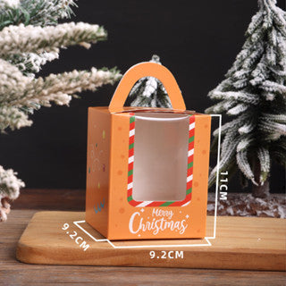 1pc Christmas window cupcake Solo packaging box muffin box egg tart box Pastry Box