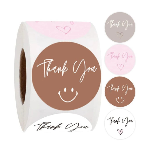 500 sheets | More Designs Stickers | self-adhesive label sealing packaging label | 2.5 cm / 1 inch