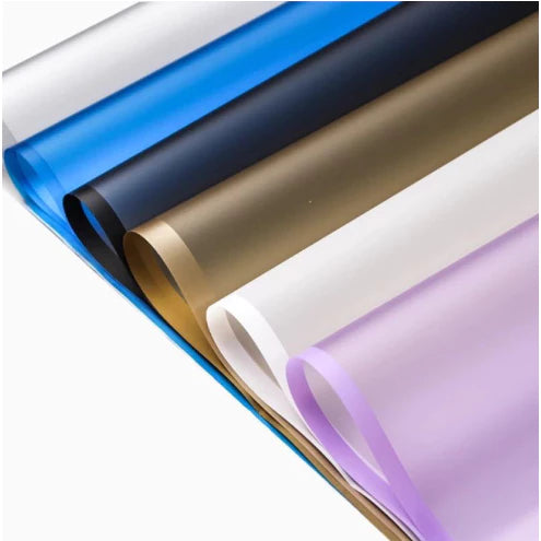 20pcs Transparent Colored Edge Flower Wrapper Korean Wrapper Accesories Paper Wrapping