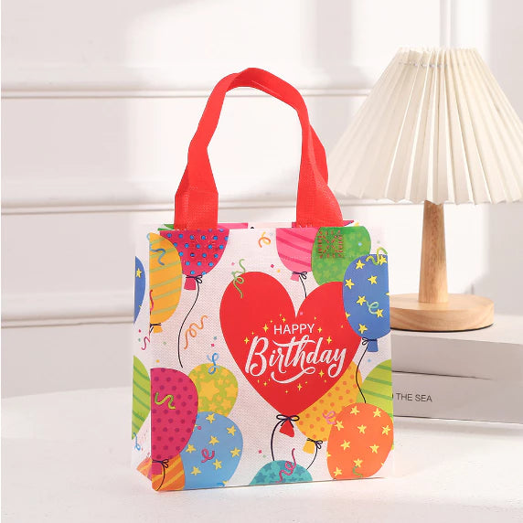 Birthday Party Gift Non-woven Eco Bag Cartoon Laminated Waterproof Handbag
