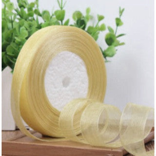 2.5cm (50 yards/roll) organza ribbon wholesale gift wrapping decoration Christmas ribbonsv