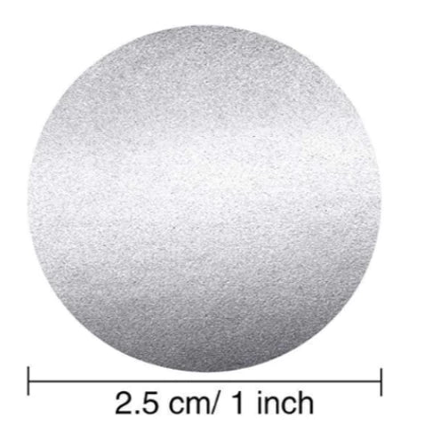 300 sheets/roll 2.50cm silver scratch Off sticker film self-adhesive Sticker Label