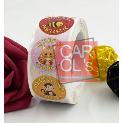500 sheets | More Designs Stickers | self-adhesive label sealing packaging label | 2.5 cm / 1 inch
