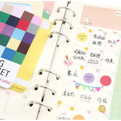 27pcs/box Masking Sticker Set With Stickers Box Sticker Notebook Planner School Supplies