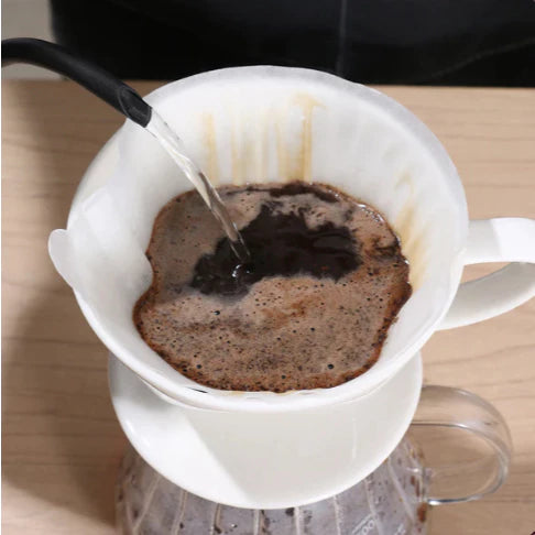 40PCS/100PCS Fan Coffee Paper Filters Hand-Poured Drip White Paper Filter New Coffee Filter