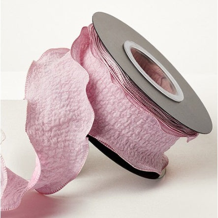 (4cmx9m) 1ROLL Wrinkled Lace Ribbon Packaging Ribbon Gift Box Diy Material Bow Ribbon
