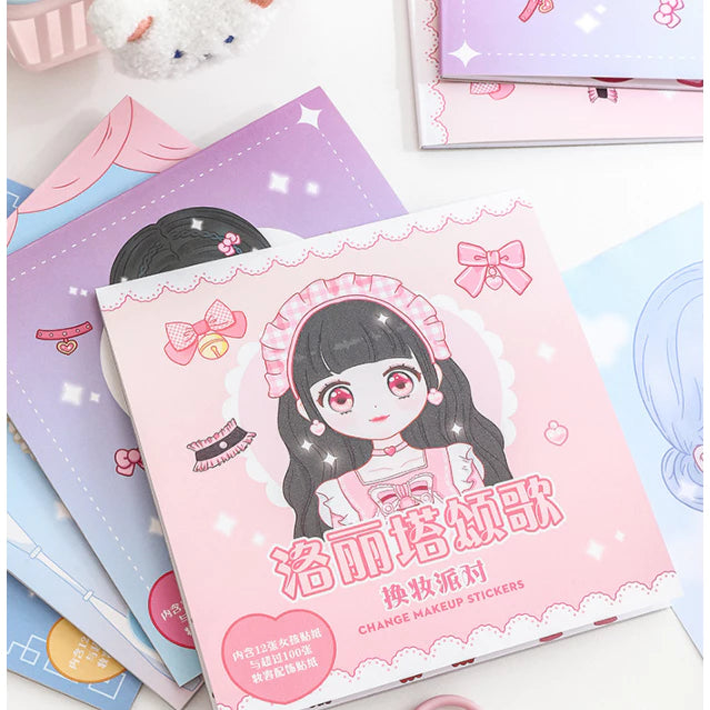 4 SET | Princess Dressup Stickers Beautiful Princess Change Costume Stickers