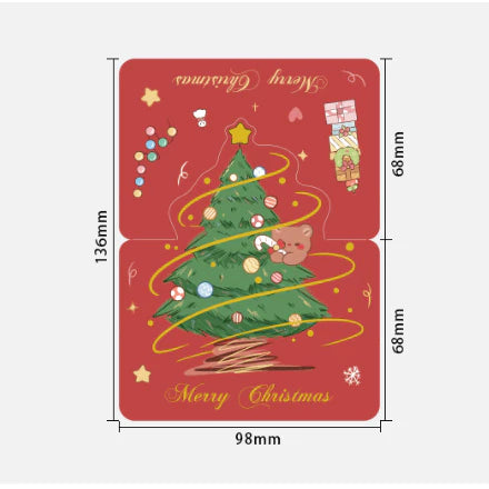 1pc New Christmas 3d greeting card Christmas small card gift message card