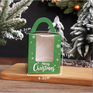 1pc Christmas window cupcake Solo packaging box muffin box egg tart box Pastry Box