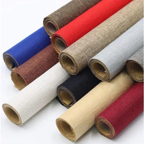 (48cmx5yards) Flower colored linen roll retro floral diy material flower packaging