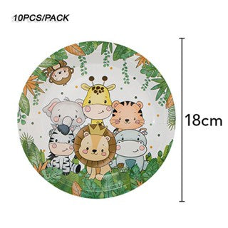 Jungle Animal Lion King Theme Design Disposable Tableware Set Jungle Safari theme