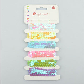 (5m/color) Six Color Card RAFFIA Rope Colored Weaving Decorative Raw Materials Colored RAFFIA
