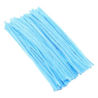 | 100PCS 8mm Fuzzy Wire Colored Chenille Wires Fluffy Sticks Stems Twist Tie for Kids