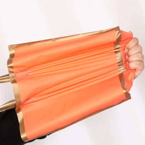 1pc Frosted Gold Lining Tote Bag High Quality Plastic Handle bag and Packaging Souvenirs