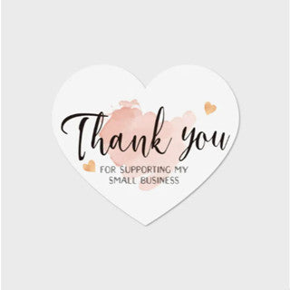 50pcs Heart Shape Thank You Cards Package Insert Gift Wrapping card