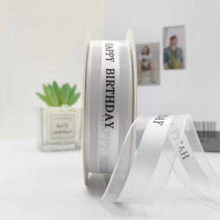 (2.5cmx50yards) BEST WISHES FOR YOU Organza Ribbon Wedding/Birthday Decoration