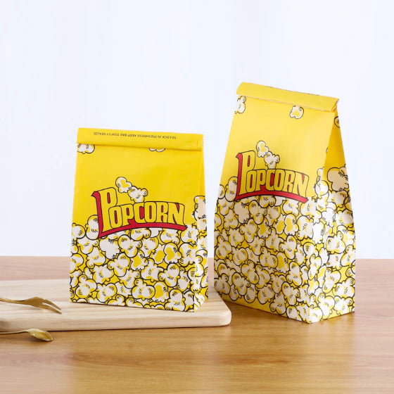 50pcs Popcorn Paper Bags Popcorn Container Snack Popcorn Packing Paper Bag