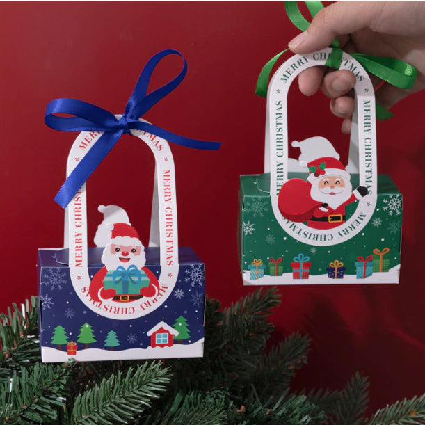 1pc Christmas Handheld Packaging Box Party & Event Gift Cookies Candy Gift Box