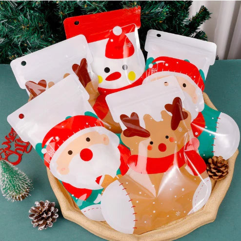 1pc Christmas Ziplock Plastic Gift Bags Candy party Packaging Bags