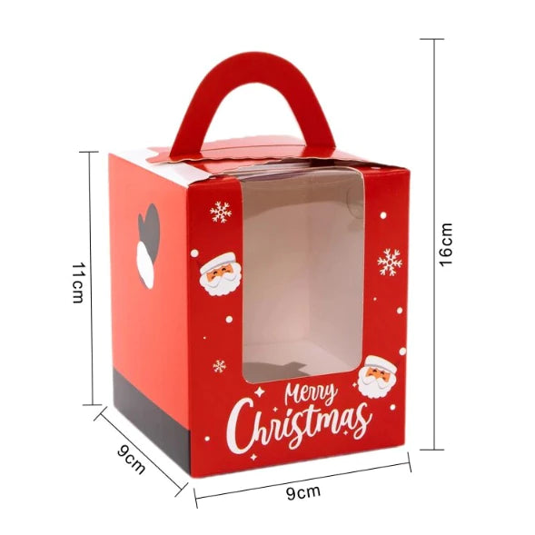 1pc Christmas window cupcake Solo packaging box muffin box egg tart box Pastry Box