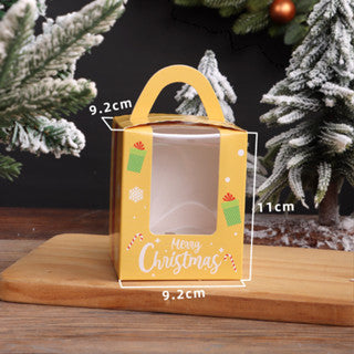 1pc Christmas window cupcake Solo packaging box muffin box egg tart box Pastry Box