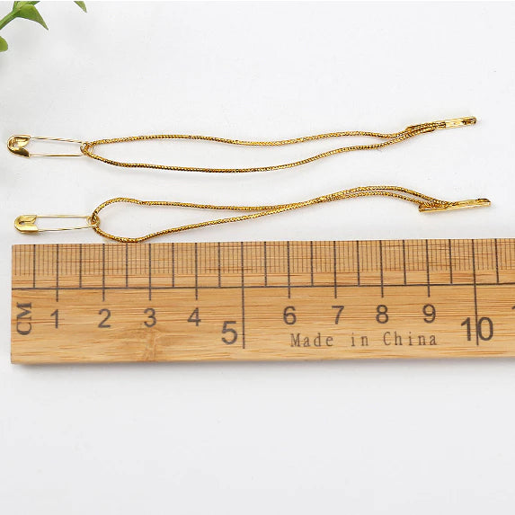 100Pcs Gold Pins Bulb Gourd Shape Metal Clips Tag Pins