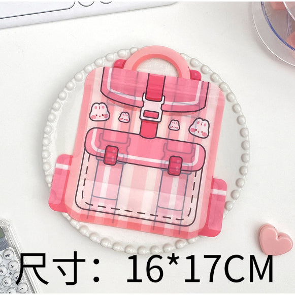1pc Cute Cartoon Backpack Jewelry Small Object Storage Bag Snack Ziplock Packaging Bag