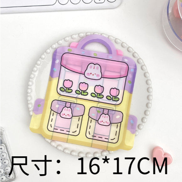 1pc Cute Cartoon Backpack Jewelry Small Object Storage Bag Snack Ziplock Packaging Bag