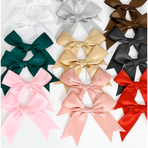(50pcs/pack) 1'' Satin Ribbon Handmade 8.5cm Wide Swallowtail Bowknot For DIY Craft