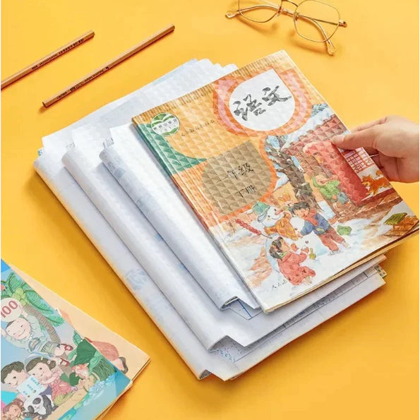 10Sheets | Transparent Self adhesive Book Wrapper Protective Waterproof Film Diamond Cover