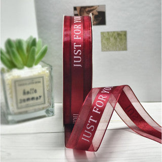 (2.5cmx50yards) BEST WISHES FOR YOU Organza Ribbon Wedding/Birthday Decoration